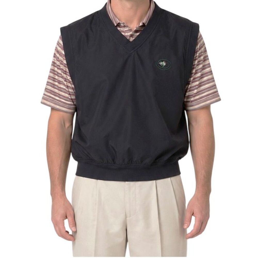 Y2K Camp David Golf Wind Vest Mens Small Castle Pines Country Club Logo Colorado